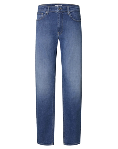 Selected - SLH196-Straight Cleo Flex Jeans - Medium Blue Denim